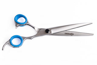 Professional grooming scissors kept clean and ready for use
